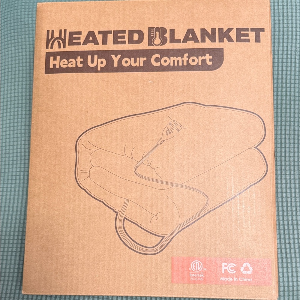 Electric Heated Blanket - Luxurious Warmth in Brown New